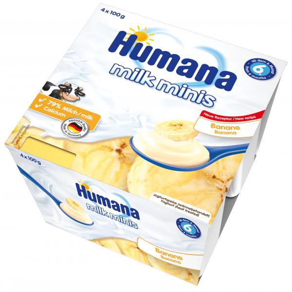 Продукт кисломолочный Humana с бананом и пребиотиками 400 г. - фото 1 - id-p564984734