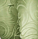 Портьєра. Шторна тканина зеленого кольору на метраж і опт. Ширина 1.5 м., фото 3