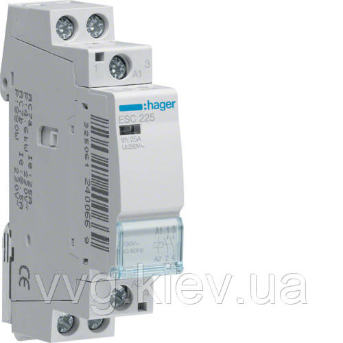 Контактор 25A, 2НО, 230В, HAGER