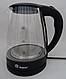 Електричний скляний чайник із підсвіткою Domotec MS-8210 ємність 2.2 літра, фото 7