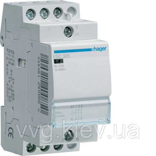 Контактор 25A, 3НО, 230В, HAGER