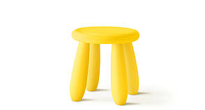 МАММУТ Табурет дитячий, для дому/вулиці, жовтий, 20382324 IKEA, ІКЕА, MAMMUT, фото 2