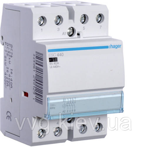 Контактор 40A, 4НО, 230В, HAGER
