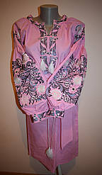 Вишита сукня в стилі бохо "Глорія" рожева