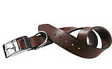 Нашийник для собак з бичачої шкіри VIP C30/55 COLLAR BROWN ferplast, фото 2