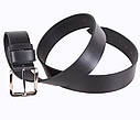 Чоловічий ремінь з натуральної шкіри під джинси LD666-17 чорний, фото 2