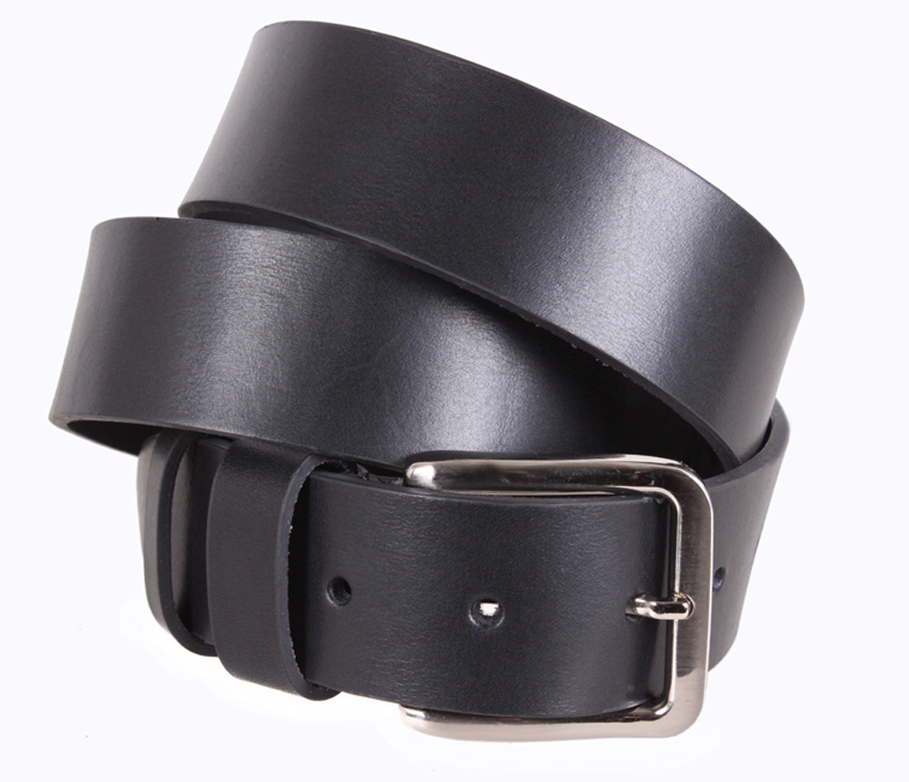 Чоловічий ремінь з натуральної шкіри під джинси LD666-17 чорний, фото 1