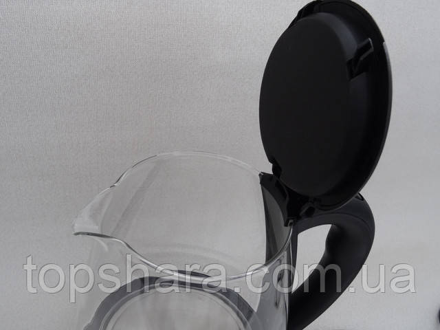 Электрочайник Domotec MS-8210 Black стеклянный, подсветка 