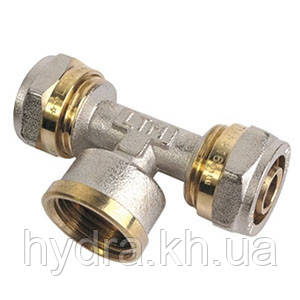 Трійник з внутрішнім різьбленням 20х1/2" металопластик