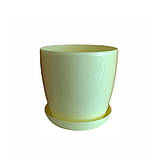 Квітковий горщик Глянець 2.2 л Жовтий, фото 4
