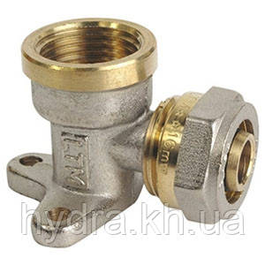 Кут інсталяційний під латунний 16х1/2" металопластик