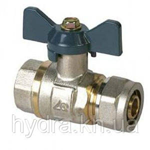 Кран кульовий з внутрішньою різьбою 16х1/2" металопластик