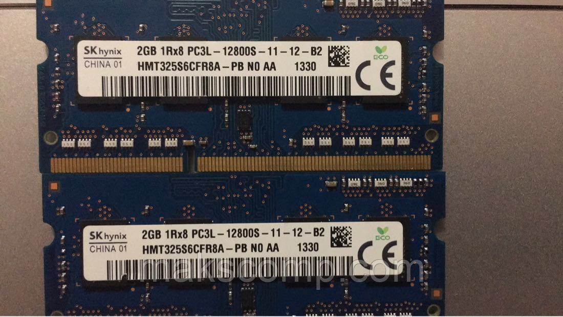 Пам'ять Hynix 2Gb So-DIMM PC3L DDR3-12800S (HMT325S6CFR8A)