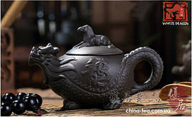 Ісійський глиняний чайник "Дракон достатку" 150 мл