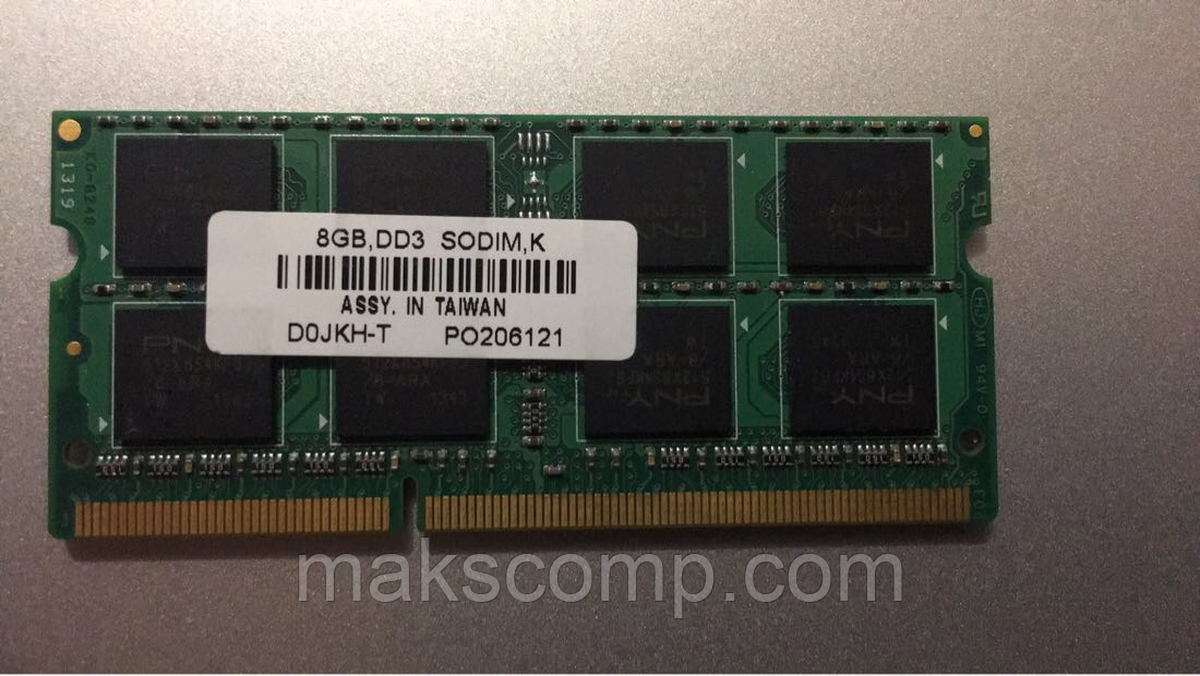 Пам'ять PNY 8Gb So-DIMM PC3-10600S DDR3-1600