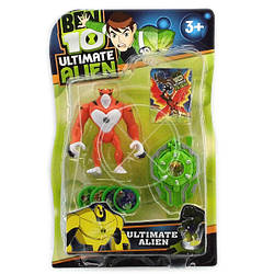 Ben ten Бен Тен 1 фігурка + годинник з дисками