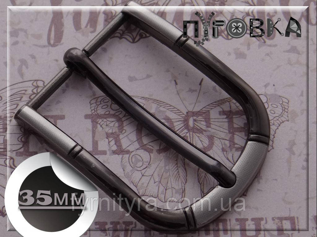 Пряжка ремінна 35 мм 027 нікель темний, фото 1