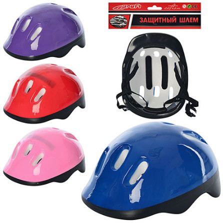 Защитный шлем MS 0014-1 размер средний, однотонный - фото 1 - id-p666710470
