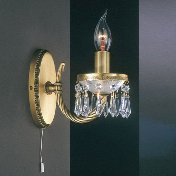 Бра reccagni angelo a 4651/1 бронза/свічки/кришталь