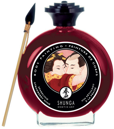 Їстівна фарба для тіла Strawberry & Champagne Shunga, фото 1