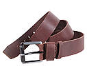 Чоловічий ремінь з натуральної шкіри під джинси SP999-27 коричневий, фото 2
