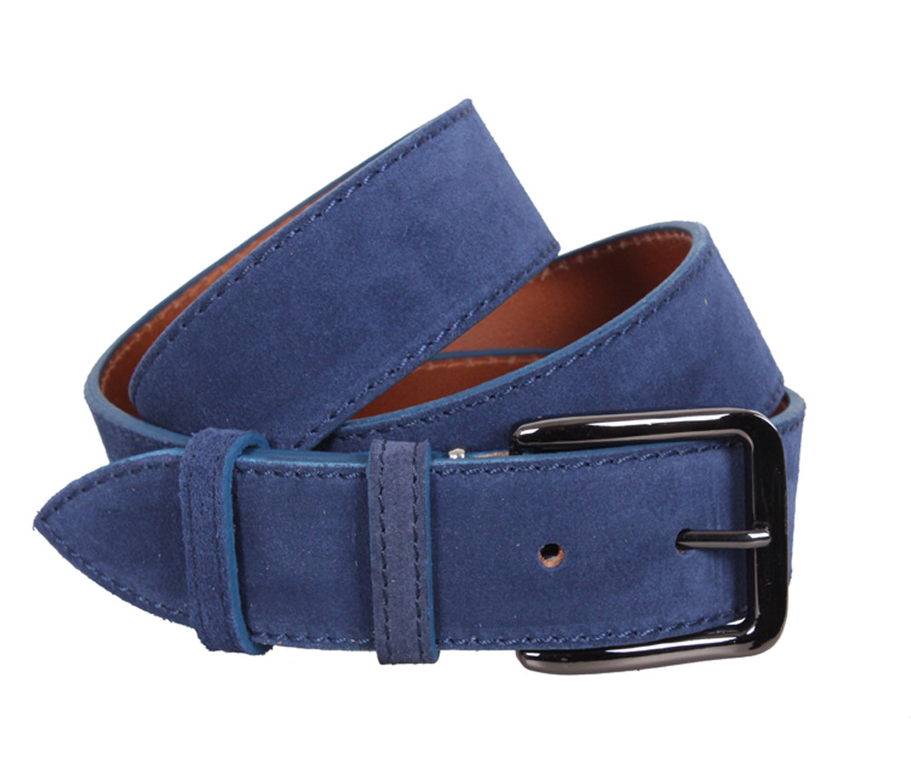 Чоловічий ремінь з натуральної шкіри під джинси Z63-7 Синій, фото 1