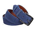 Чоловічий ремінь з натуральної шкіри під джинси Z63-7 Синій, фото 4