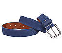 Чоловічий ремінь з натуральної шкіри під джинси Z63-8 Синій, фото 2