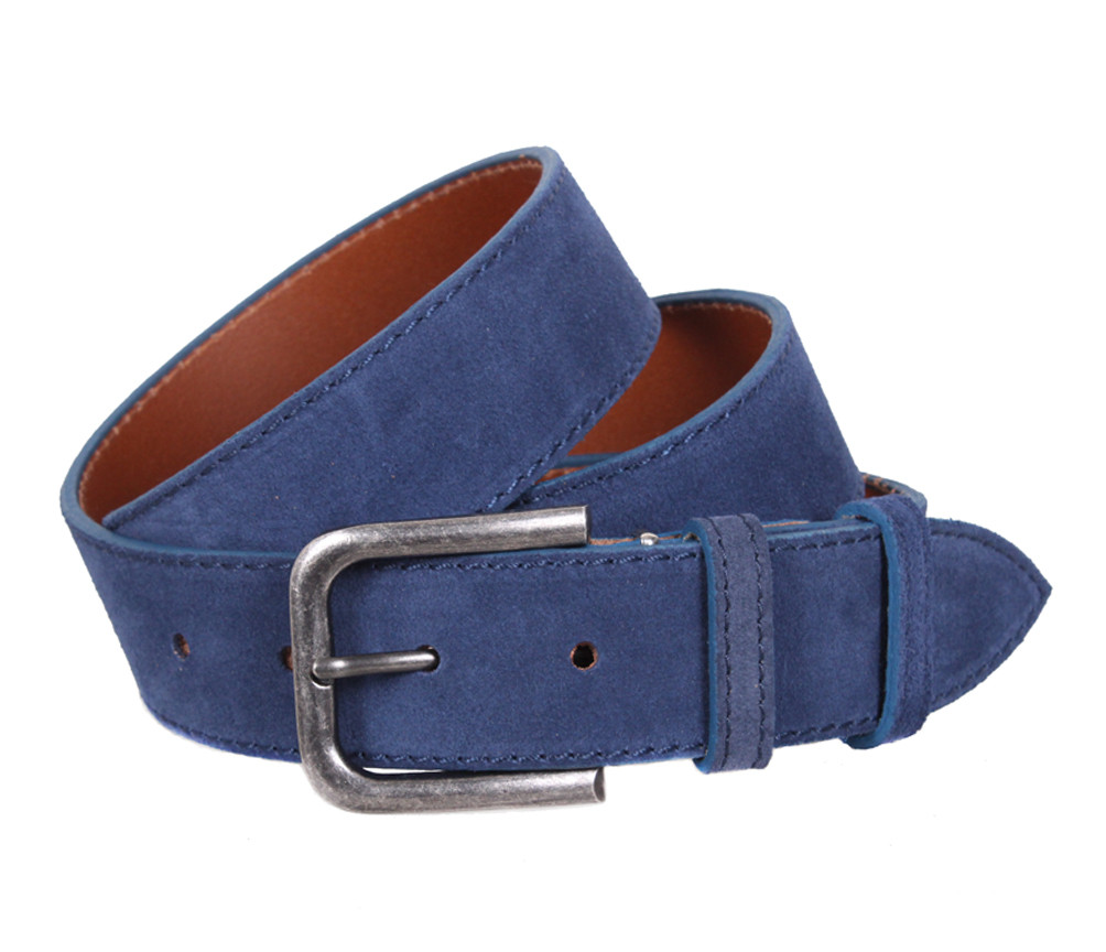 Чоловічий ремінь з натуральної шкіри під джинси Z63-8 Синій, фото 1