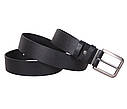 Чоловічий ремінь з натуральної шкіри під джинси 8702-25 Чорний, фото 3