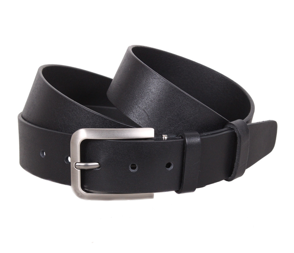 Чоловічий ремінь з натуральної шкіри під джинси 8702-25 Чорний, фото 1