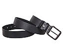 Чоловічий ремінь з натуральної шкіри під джинси 8702-27 Чорний, фото 2