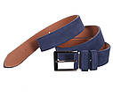 Чоловічий ремінь з натуральної шкіри під штани Z63-19 синій, фото 4