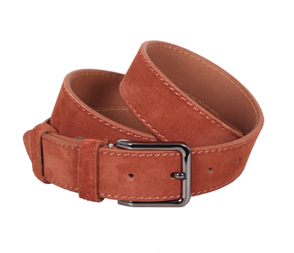 Чоловічий ремінь з натуральної шкіри під штани Z63-26 рудий, фото 1