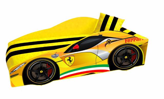 Ліжко дитяче машина серії Elit Е-2 yellow Ferrari