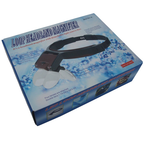 Лупа бінокулярна налобні "Magnifier" Бинокуляр з підсвічуванням, 1,7Х2Х2,5Х4,5Х кратне збільшення