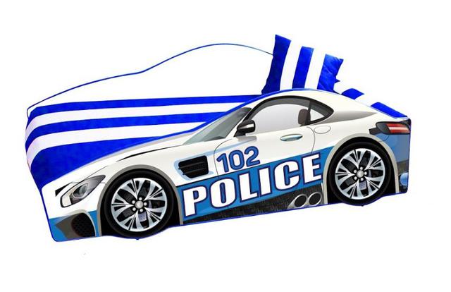 Ліжко дитяче машина серії Elit Е-8 Police white 