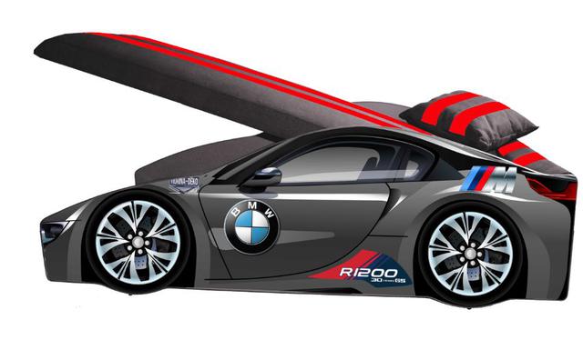 Ліжко дитяче машина серії Elit Е-1 BMW gray (фото 2)