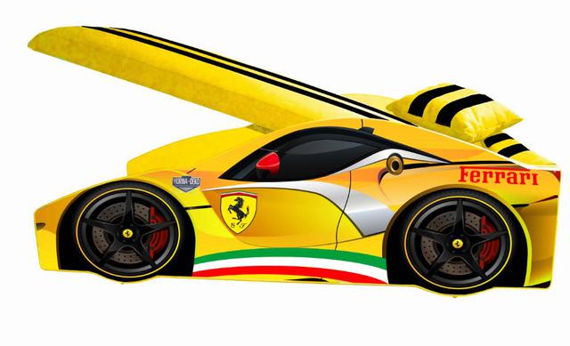 Ліжко дитяче машина серії Elit Е-2 yellow Ferrari (фото 2)
