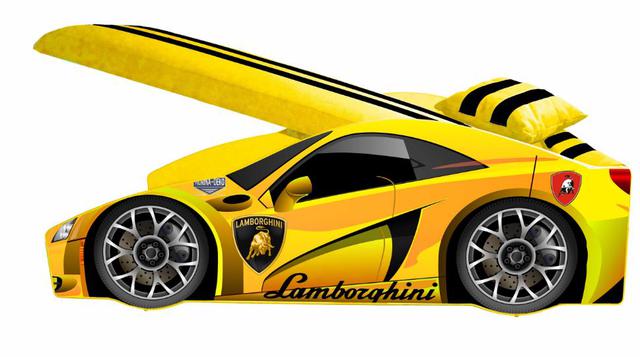 Ліжко дитяче машина серії Elit Е-3 Lamborghini yellow (фото 2)
