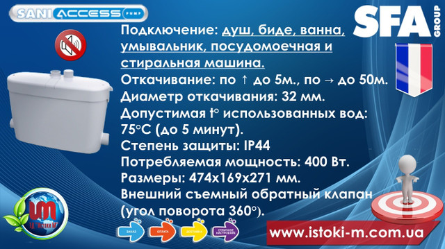 фекальний насос для автоматичного відведення стоков_кнс_ѕапіассеѕѕ pump характеристики_канализационный насос sfa