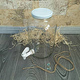 Лимонадниця (Діспенсер для лимонаду) 4,25 л. (білий кран і біла кришка), фото 2