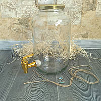 Лимонадниця (Діспенсер для лимонаду) - 4 л. (золотистий кран і кришка)