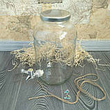 Лимонадниця (Діспенсер для лимонаду) 4,25 л. (срібний кран і срібна кришка), фото 2