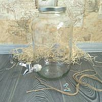 Лимонадниця (Діспенсер для лимонаду) - 4 л. (сріблястий кран і кришка)