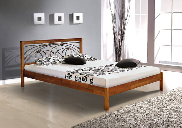 Ліжко дерев'яне "Каріна" кування (серія Елегант) Мікс Меблі, фото 2