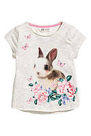 Красивая футболка для девочки H&M, 4-6 лет! Англия!