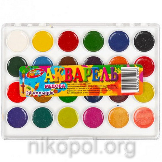 Фарби акварельні "Колорит Тон" 24 кольори