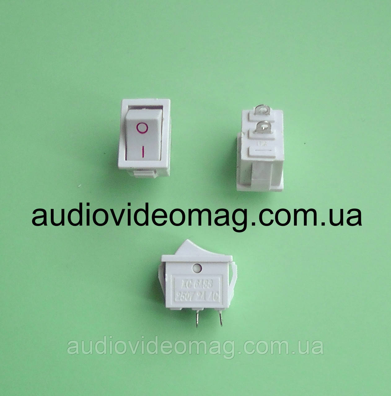 Мікро перемикач кнопковий, клавішний, 250V 2A, 12.85 х 8.9 мм, білий, фото 1
