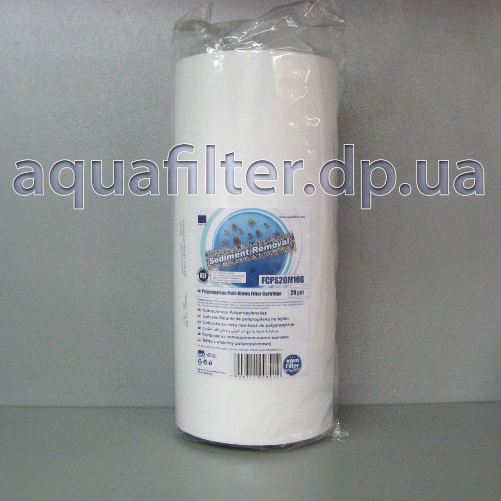 Картридж поліпропіленовий Aquafilter FCPS20M10B 20 мкм 10 Big Blue 10BB, фото 1